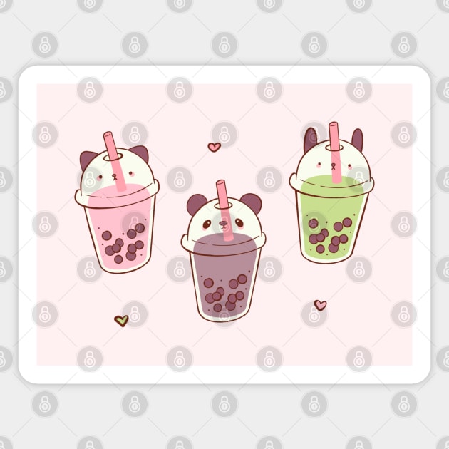 Kawaii Boba Tea Magnet by dianyland